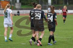 2. Frauen Bundesliga - Saison 2025/26- FC Ingolstadt 04 - VFL Wolfsburg - Der 1:1 Ausgleichstreffer durch Emma Kusch (Nr.9 - FC Ingolstadt Frauen I) - jubel -  - Nina Penzkofer (Nr.29 - FC Ingolstadt Frauen I) - Foto: Meyer Jürgen