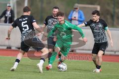 Bezirksliga - Saison 2024/25- FC Fatih - VFB Eichstätt II  - Erdogan Nasufaj schwarz Fatih re - Paul Massari grün Eichstätt - Foto: Meyer Jürgen - Dardan Berisha schwarz Fatih