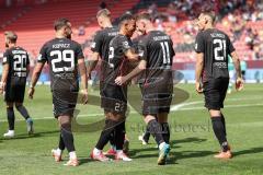 3. Liga; FC Ingolstadt 04 - VfB Lübeck; 4:1 Sebastian Grönning (11, FCI) Marcel Costly (22, FCI) Tobias Schröck (21, FCI) David Kopacz (29, FCI)