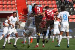 3.Liga - Saison 2022/2023 - FC Ingolstadt 04 -  SV Meppen - Patrick Schmidt (Nr.9 - FCI) - Arian Llugiqi (Nr.25 - FCI) - Foto: Meyer Jürgen