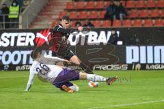 2.BL; FC Ingolstadt 04 - Erzgebirge Aue; Thomas Keller (27, FCI) Gonther Sören (26 Aue)