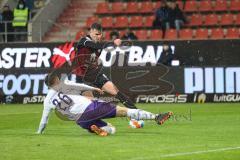 2.BL; FC Ingolstadt 04 - Erzgebirge Aue; Thomas Keller (27, FCI) Gonther Sören (26 Aue)