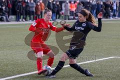 2. Frauen-Bundesliga - Saison 2021/2022 - FC Ingolstadt 04 - Eintracht Frankfurt II - Haim Vanessa (#13 FCI) - Bathmann Kara schwarz Frankfurt - Foto: Meyer Jürgen