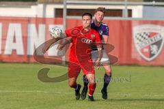 Bayernliga Süd - Saison 2021/2022 - FC Ingolstadt 04 II - Schwaben Augsburg - Gashi Egson (#7 FCI) - Julian Löschner Augsburg rechts - Foto: Meyer Jürgen