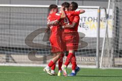 A-Junioren Bundesliga  - Saison 2023/24 - A-Junioren - FC Ingolstadt 04 - 1.FC Heidenheim -  Der 1:0 Führungstreffer durch - Luka Klanac (Nr.9 - FCI) - jubel -  - XXXXX - Foto: Meyer Jürgen