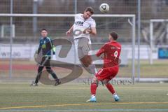 2024_2_4 - Bezirksliga - Saison 2023/24 - Freundschaftsspiel - TSV Gaimersheim - DJK Limes - Markus Vollnhals weiss Gaimersheim - Tobias Stark rot Limes - Foto: Meyer Jürgen