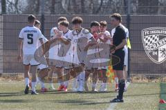U17 DFB-Nachwuchsliga - Saison 2024/25 - FC Ingolstadt 04 - TSG Hoffenheim - Der 3:2 Führungstreffer per Elfmeter durch Maximilian Wagner weiss FCI - jubel  - XXXXX - Foto: Meyer Jürgen