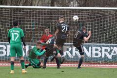 Kreisliga - Saison 2022/2023 - DJK Ingolstadt - SV Manching U23 - Michael Grassl schwarz DJK Ing. - Raphael Frieberger Torwart Manching - Foto: Meyer Jürgen