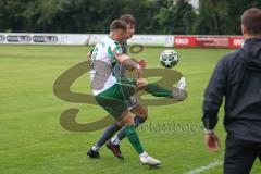 Landesliga - Saison 2025/26 - SV Manching - TSV Jetzendorf - Fabian  Neumayer (Nr.9 - SV Manching) - Dustin Kothmair grau Jetzendorf - Foto: Meyer Jürgen
