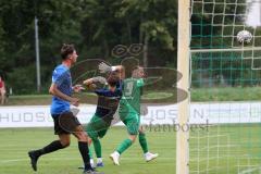Bezirksliga - Saison 2023/2024 - SV Manching  - SpVgg Kammerberg - Der 1:0 Führungstreffer durch Fabian Neumayer (Nr.9 - SV Manching) -  jubel - Martin Schneider Torwart Kammerberg - Foto: Meyer Jürgen