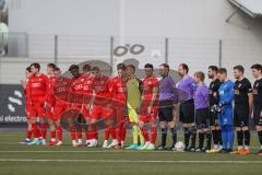 Bayernliga Nord - Saison 2023/24 - FC Ingolstadt 04 II - SpVgg Hankofen-Hailing - Die Mannschaften begrüßen sich -  - XXXXX - Foto: Meyer Jürgen