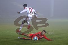 B - Junioren - Bayernliga - U17 - FC Ingolstadt 04 - 1. FC Nürnberg II -  Okpodu David weiss Nürnberg - Mulaj Ibrahim rot FC Ingolstadt - Foto: Meyer Jürgen