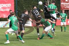 Kreisliga - Saison 2023/24 - Türkisch SV Ing - FC Gerolfing - Leo Zängler Gerolfing #11 grün Gerolfing - Ousseynou Tamba #5 schwarz Türkisch - Daniel Drotleff schwarz #13 Türkisch - Foto: Meyer Jürgen