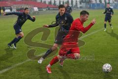 Bayernliga Süd - Saison 2021/2022 - FC Ingolstadt 04 II - TSV 1860 München II - Senger Michael (#21 FCI) - Gresler Maxim #3 blau München - Foto: Meyer Jürgen