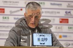 3. Liga; Erzgebirge Aue - FC Ingolstadt 04; Interview Pressekonferenz Cheftrainer Jens Härtel (Aue)