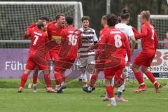 Kreisliga - Saison 2025/26- TSV Kösching - SV Kasing - Der 1:1 Ausgleichstreffer durch Johannes Tannwitz rot Kösching - jubel -  - Foto: Meyer Jürgen