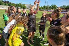 2. Frauen-Bundesliga - Saison 2021/2022 - FC Ingolstadt 04 - TSG 1899 Hoffenheim - Jubel - Der Klassenerhalt ist geschafft - Maier Ramona (#18 FCI) in der Kreismitte - - Foto: Meyer Jürgen