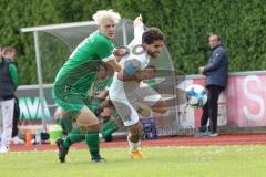 Kreisklasse - Saison 2022/2023 - TSV Ingolstadt Nord - SV Lippertshofen - Florian Hiss grün Lippertshofen - Abderahim Zerbane weiss Ing.Nord - Foto: Meyer Jürgen