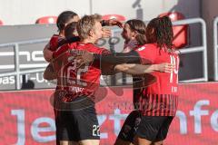 3. Liga - FC Ingolstadt 04 - 1. FC Kaiserslautern - Tor Justin Butler (31, FCI) Jubel, Ilmari Niskanen (22, FCI) Caniggia Ginola Elva (14, FCI) Björn Paulsen (4, FCI) Marc Stendera (10, FCI)