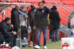 3.Liga - Saison 2022/2023 - FC Ingolstadt 04 -  - FC Freiburg II - Cheftrainer Guerino Capretti  (FCI) - beim 0:1 Führungstreffer von Freiburg -  Foto: Meyer Jürgen