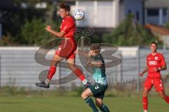Bayernliga Nord - Saison 2023/2024 - FC Ingolstadt 04 - SSV Jahn Regensburg - Moritz Wiezorrek (Nr.15 - FCI U21) - Luis Bezjak grün Regensburg - Foto: Meyer Jürgen