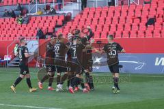 2.BL; FC Ingolstadt 04 - Holstein Kiel; Tor Ausgleich 1:1 Stefan Kutschke (30, FCI) Jubel, Denis Linsmayer (23, FCI) Marc Stendera (10, FCI) Thomas Keller (27, FCI) Rico Preißinger (6, FCI) Dennis Eckert Ayensa (7, FCI) Nico Antonitsch (5, FCI) Christian 