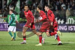 3. Liga; 1. FC Schweinfurt 05 - FC Ingolstadt 04; Tor Jubel Treffer Yann Sturm (7, FCI) Marcel Costly (22, FCI) Jonas Scholz (15, FCI)