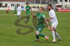 Landesliga - Saison 2024/25 - SV Manching - FC Kempten - Rainer Meisinger (Nr.8 - SV Manching) - Krieger Adrian weiss Kempten  - Foto: Meyer Jürgen