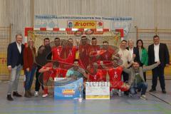 Lotto - Hallen - Bayerncup - Oberbayern -  Saison 2022/2023  - FC Fatih Ing - FC Penzberg - Finale - 1:0 - Siegerehrung - 1. Sieger FC Fatih Ingolstadt - jubel - Foto: Meyer Jürgen