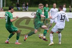 Landesliga - Saison 2024/25 - SV Manching - FC Kempten - Peric Leon (Nr.20 - SV Manching) - Rainer Meisinger (Nr.8 - SV Manching) - Krieger Adrian weiss Kempten  - XXXXX - Foto: Meyer Jürgen