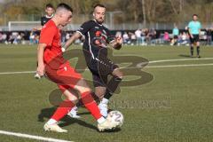 Bayernliga Süd - Saison 2022/2023 - FC Ingolstadt 04 -  TSV 1882 Landsberg - Keidel Felix (Nr.6 - Fc Ingolstadt 04 II) - Hutterer Michael #32 Landsberg - Foto: Meyer Jürgen