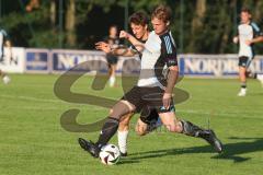Bezirksliga - Saison 2025/26 - TSV Ober./Unterhaunstadt - VFR Garching - Oliver Günther - TSV Ober-/Unterh.stadt) - Leon Fellner schwarz Garching - Foto: Meyer Jürgen