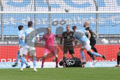 Toto Pokal - TSV 1860 München - FC Ingolstadt 04 - Auf der Hut Torwart Robert Jendrusch (1, FCI) Thomas Keller (27, FCI) Fatih Kaya (9, FCI) Lang Niklas (3, 1860) Nico Antonitsch (5, FCI)