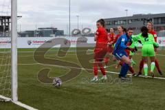 2. Frauen-Bundesliga - Saison 2021/2022 - FC Ingolstadt 04 - VFL Wolfsburg II - Der 1:0 Führungstreffer durch Fritz Anna-Lena (#19 FCI) - Wagner Melanie Torwart Wolfsburg - jubel - Foto: Meyer Jürgen