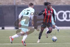 Bayernliga Nord - Saison 2024/25 - FC Ingolstadt 04 II - DJK Ammerthal - Said Souleymane (Nr.17 - FCI U21) - Henrik Brüggen blau Ammerthal - Foto: Meyer Jürgen