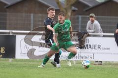 Bezirksliga - Saison 2024/25- TSV Gaimersheim - FC Gerolfing - Flaur Bashota (Nr.23 - FC Gerolfing) - Luca Mancini (Nr.21 - TSV Gaimersheim) - Foto: Meyer Jürgen