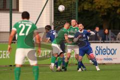 Kreisliga - Saison 2023/2024 - FC Gerolfing - TSV Ober/Unterhaunstadt - Der 2:0 Führungstreffer durch Bastian Heigl grün Gerolfing - jubel - David Polster rechts blau Oberhaunstadt - Foto: Meyer Jürgen