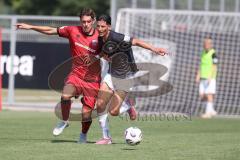 * Testspiel - Saison 2025/26 - FC Ingolstadt 04 - FSV Zwickau - Gabriel Figurski Vieira (Nr.6 - FSV Zwickau) - Dennis Kaygin (Nr.10 - FC Ingolstadt 04) - Foto: Meyer Jürgen
