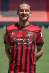 Valmir Sulejmani (7, FCI) ; FC Ingolstadt 04; 3.Liga, Porträttermin 2022/2023,