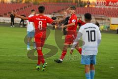 Bayernliga - U17 - Saison 2022/2023 - FC Ingolstadt 04 -  1860 München - Der 1:0 Führungstreffer durch Zeitler Deniz rot FCI - - Jubel - Foto: Meyer Jürgen