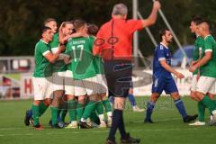 Kreisliga - Saison 2023/2024 - FC Gerolfing - TSV Ober/Unterhaunstadt - Der 2:0 Führungstreffer durch Bastian Heigl grün Gerolfing - jubel - Foto: Meyer Jürgen