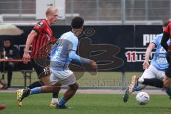 3. Liga; Testspiel - FC Ingolstadt 04 - Chemnitzer SC; Tobias Bech (11, FCI) Yanick Abayomi (17 CSC)