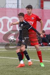 Landesliga Bayern Süd - U17 - B-Junioren -  FC Ingolstadt 04 II - ASV Cham - Pönn Simon schwarz FCI  - Vogel Tobias rot Cham -  Foto: Meyer Jürgen