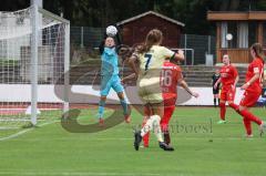 2. Fußball-Liga - Frauen - Saison 2022/2023 - FC Ingolstadt 04 - TSG Hoffenheim - Aller Mara gold Hoffenheim mit einer Torchance - Torwart Daum Anna-Lena (Nr.22 - FC Ingolstadt 04 ) - Foto: Meyer Jürgen