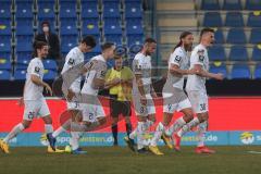 3. Liga - KFC Uerdingen 05 - FC Ingolstadt 04 - Tor 0:1 Jubel durch Stefan Kutschke (30, FCI) Merlin Röhl (34, FCI) Filip Bilbija (35, FCI) Tobias Schröck (21, FCI) Björn Paulsen (4, FCI) Jonatan Kotzke (25 FCI) Fatih Kaya (9, FCI)