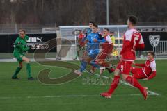 2.BL; Testspiel; FC Ingolstadt 04 - Würzburger Kickers; Tor Jubel Treffer Ausgleich Dennis Eckert Ayensa (7, FCI) Torwart Bonmann Hendrik (1 FWK)