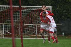 Kreisklasse - Saison 2025/26- Türk SV Ingolstadt - SC Steinberg-  - Enis Kuqanaj weiss Türkisch schiesst den 1:0 Führungstreffer -jubel  - Foto: Meyer Jürgen