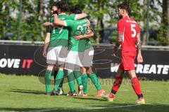 Kreispokal - Saison 2023/24 - FC Gerolfing - BC Attaching -  Der 1:0 Führungstreffer durch - Christian Träsch grün Gerolfing - jubel - XXXXX - Foto: Meyer Jürgen