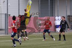 Bayernliga Süd - Saison 2021/2022 - FC Ingolstadt 04 II -  SpVgg Unterhaching - Kevin Darmstädter Torwart Haching - Fabio Meikis #19 FCI - Foto: Meyer Jürgen