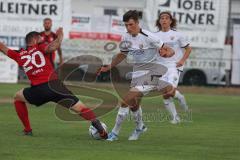 Toto Pokal - Saison 2022/2023 - SpVgg Heßdorf - FC Ingolstadt 04 - Röhl Merlin (Nr.34 - FCI) - David Nagel (Nr.20 - SpVgg Hessdorf) - Foto: Meyer Jürgen